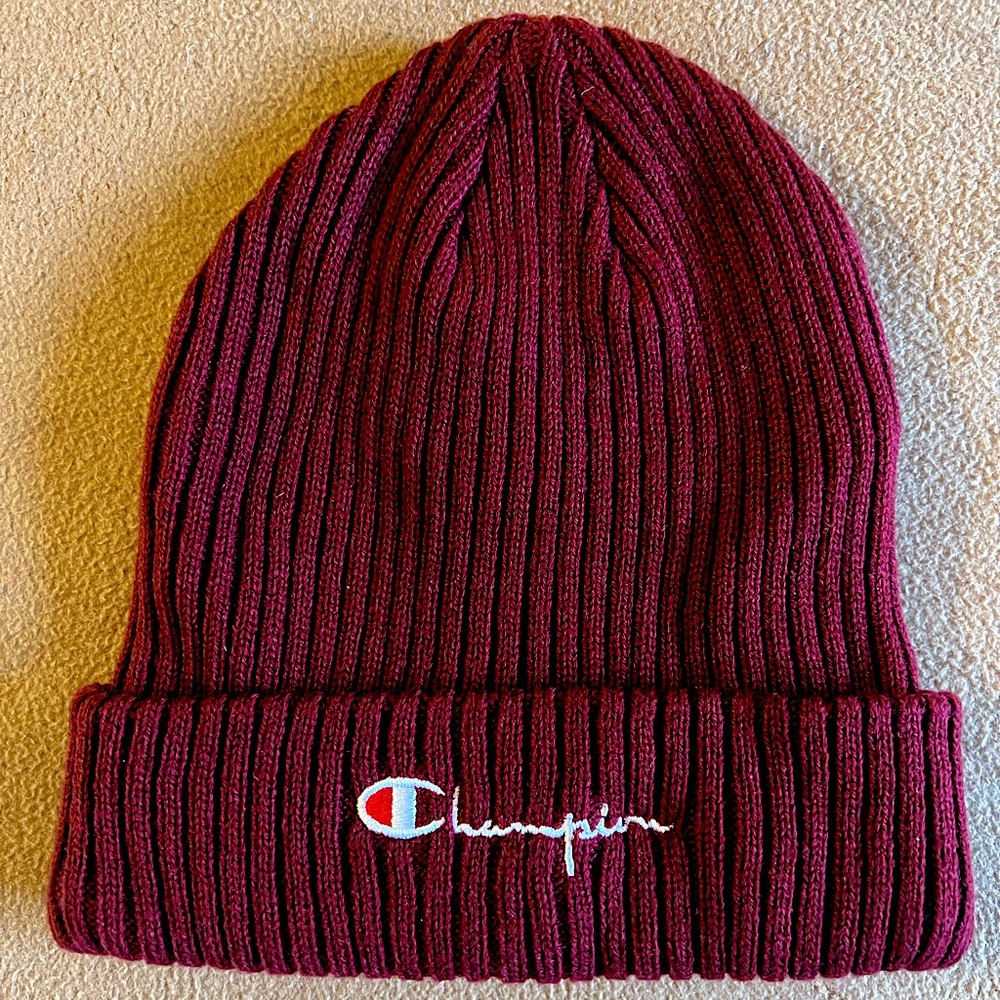 Champion Burgundy Beanie in perfect condition